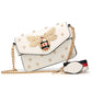 New Fashion Women's Bag Trend | Brand Pearl Bee Shoulder Bag & High Quality Temperament Ladies Crossbody Bag (Designer Luxury Handbag)