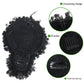 Afro Puff Kinky Curly Drawstring Ponytail Extension with Bangs | Synthetic Updo Hairpiece for Black Women | 12 Inch