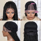 30 Inch Box Braids Wig | Kanekalon Fiber | Heat Resistant | Lace Front | For Black Women