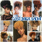 Afro Puff Kinky Curly Drawstring Ponytail Extension with Bangs | Synthetic Updo Hairpiece for Black Women | 12 Inch