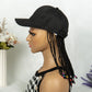 Braided Baseball Cap Wig | Adjustable Hat Wig | Afro Black Women & Girls