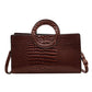 Luxury Crocodile Pattern Women's Handbag | Fashion Shoulder & Crossbody Bag (Famous Brand Designer PU Leather, Large Capacity)