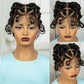 Ginger Orange Bantu Knotless Braids Wig | Full Lace | Baby Hair