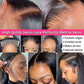 250% Density HD Lace Frontal Wig | Super Double Drawn Straight Virgin Human Hair | Natural Black