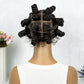 KIMA Bantu Knot Knotless Box Braids Wig | 350# Blonde Braided Bun Full Lace Wig for Black Women