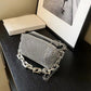Luxury Women's Horseshoe Bucket Bag | New High Quality PU Leather One Shoulder Handbag (Exquisite Rivet & Chain Design)