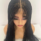 28" Micro Twist Braiding Lace Wig | Senegalese Twist Style | Transparent Lace Front Wig | Kanekalon Hair