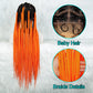 Colorful Knotless Box Braids Wig | Full Lace Cornrows | Large Braids