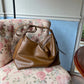 Vintage Big Capacity Shoulder Bag | Soft Leather Crossbody & Armpit Satchel Bag (Casual Portable Handbag Purse - Bolsa)