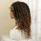 14" Burgundy Box Braids Wig | Full Lace | Kanekalon Fiber | Boho Braids | For Women