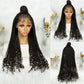 Updo Braided Wig with Curly Ends & Baby Hair | Lace Front