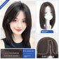Natural Full-Head Human Hair Wig | Classy Collarbone Length Short Straight Wig with Oblique Bangs for Women (Sweet & Lovely, Elegant Style)