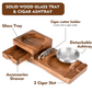 Multifunction Cigar & Whiskey Gift Set Stand with Ashtray and Drawer