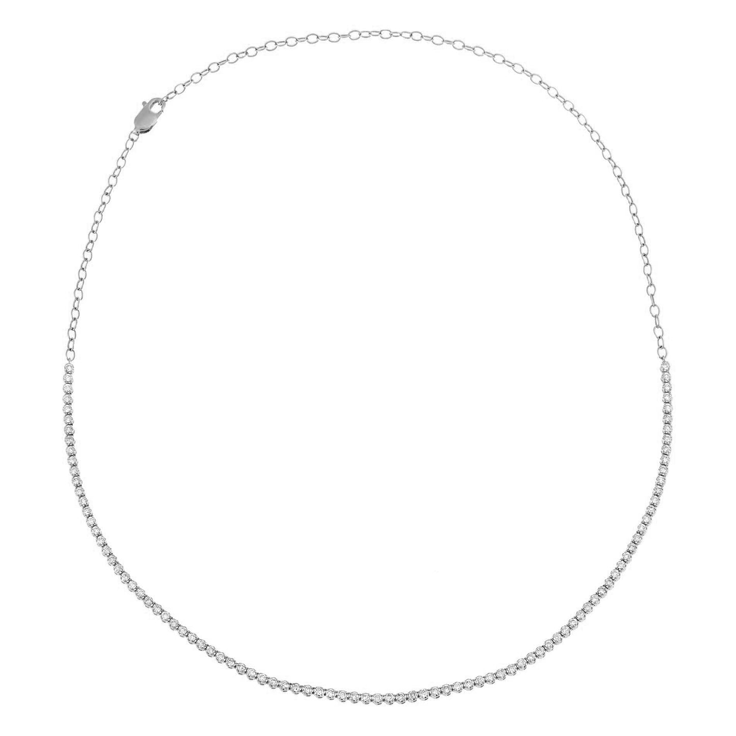 Thin Diamond Tennis Choker 14K by By Adina Eden
