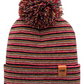 Classic Cuffed Pom Pom Beanie, Multi Color