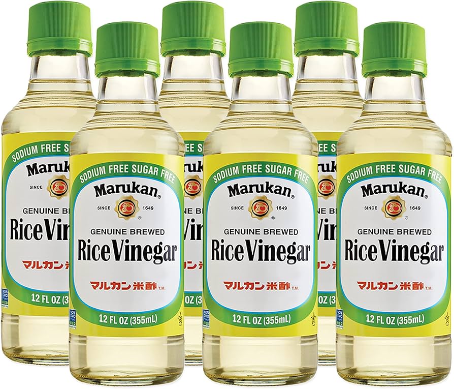 Marukan Genuine Brewed Premium Rice Vinegar, 12 fl oz, Pack of 6