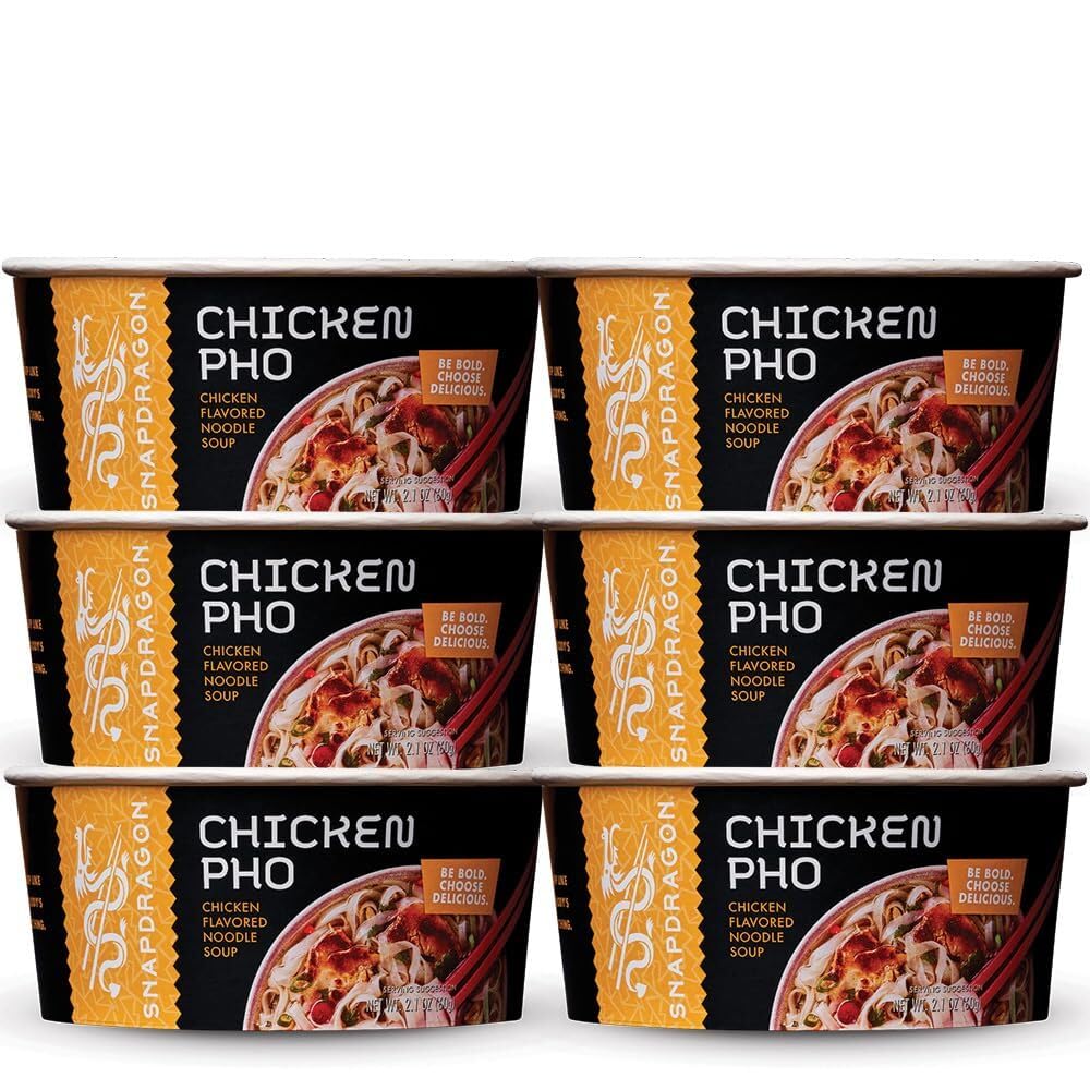 Snapdragon Foods Chicken Pho Bowl, 2.1 Oz., 6-Pack