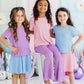 Bright Lilac Scrunchy Pocket Tee