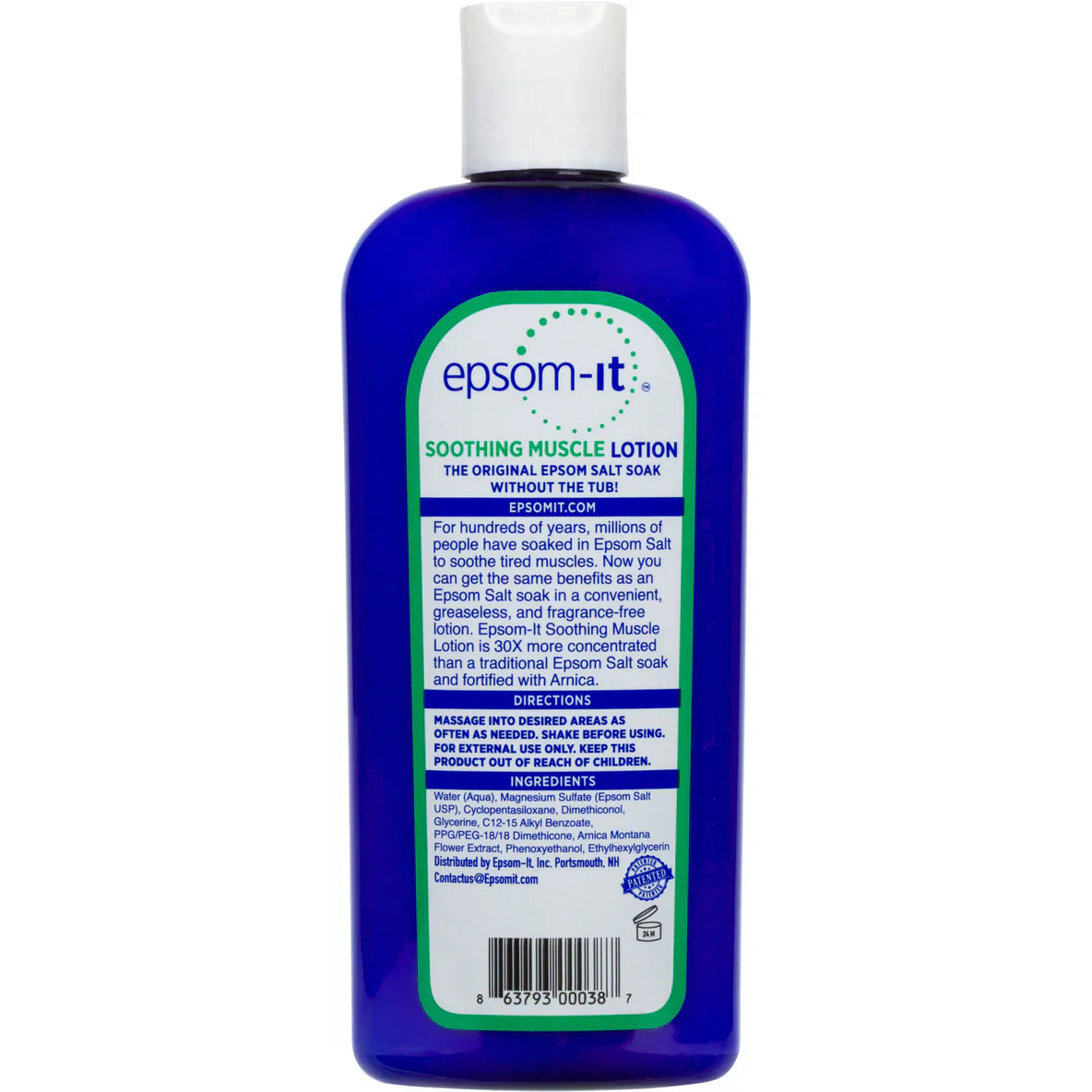 Epsom Salt Muscle Recovery Lotion - Fast-Acting Relief - 8 Ounces