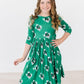 Southlake Carroll Dragons 3/4 Sleeve Pocket Twirl Dress