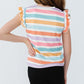 Spring Stripes S/S Ruffle Tee