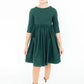 Spruce 3/4 Sleeve Pocket Twirl Dress