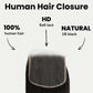 Straight 6x6 HD Lace Human Hair Closure