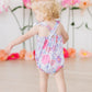 Sweet Springtime Ruffle Cross Back Romper