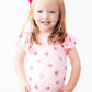 Sweet Strawberries S/S Flutter Sleeve Leotard