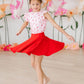 Sweet Strawberries S/S Ruffle Tee