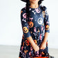 Sweet Tooth 3/4 Sleeve Pocket Twirl Dress