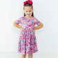Sweetheart Scribble S/S Pocket Twirl Dress