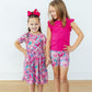 Sweetheart Scribble S/S Pocket Twirl Dress