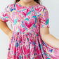 Sweetheart Scribble S/S Pocket Twirl Dress