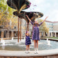 TCU Plaid Frog 3/4 Sleeve Pocket Twirl Dress
