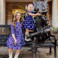 TCU Plaid Frog 3/4 Sleeve Pocket Twirl Dress