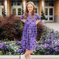 TCU Plaid Frog 3/4 Sleeve Pocket Twirl Dress