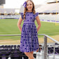 TCU Plaid Frog Flutter Twirl Dress
