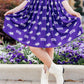 TCU Purple Frog 3/4 Sleeve Pocket Twirl Dress