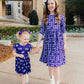TCU Purple Frog Flutter Twirl Dress