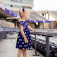 TCU Purple Frog Flutter Twirl Dress