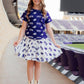 TCU Purple Frog Ruffle Pocket Tee