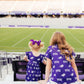TCU Purple Frog Ruffle Pocket Tee