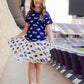 TCU Purple Frog Ruffle Pocket Tee