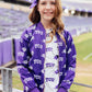 TCU Purple Frog Satin Jacket