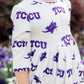 TCU White Frog 3/4 Sleeve Pocket Twirl Dress