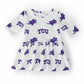 TCU White Frog 3/4 Sleeve Twirl Bodysuit