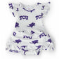 TCU White Frog Flutter Twirl Bodysuit