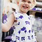 TCU White Frog Flutter Twirl Dress