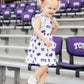 TCU White Frog Flutter Twirl Dress